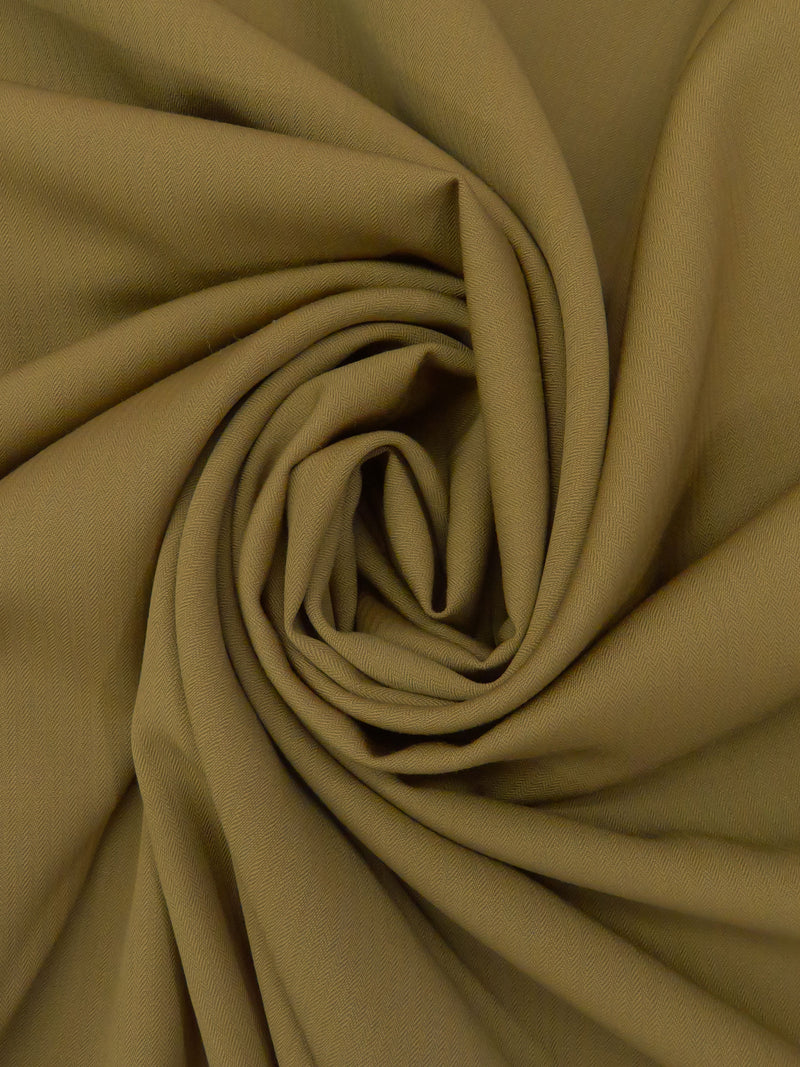 Coyote Brown 100% Wool Micro Herringbone Suiting 62W