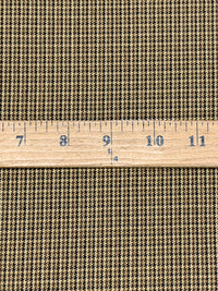 Cream/Brown/Navy/Eggshell/Black Wool/Cotton Micro Houndstooth Suiting 62W