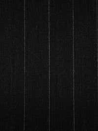 Black/Gray 100% Wool Vertical Pinstripe Suiting 62W