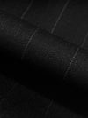 Black/Gray 100% Wool Vertical Pinstripe Suiting 62W