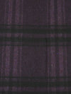 Dark Royal Purple/Black Wool/Polyester Plaid Heavy Flannel Suiting 60W