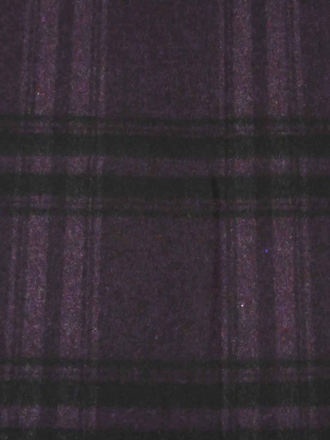 Dark Royal Purple/Black Wool/Polyester Plaid Heavy Flannel Suiting 60W