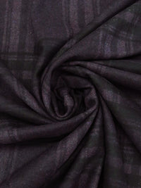 Dark Royal Purple/Black Wool/Polyester Plaid Heavy Flannel Suiting 60W