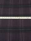 Dark Royal Purple/Black Wool/Polyester Plaid Heavy Flannel Suiting 60W