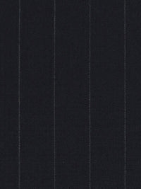 Midnight Navy/Iron Gray 100% Wool Vertical Pinstripe Twill Suiting 62W