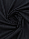 Midnight Navy/Iron Gray 100% Wool Vertical Pinstripe Twill Suiting 62W