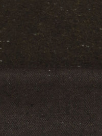 Dark Olive Brown Wool/Polyester Flecked Suiting 62W