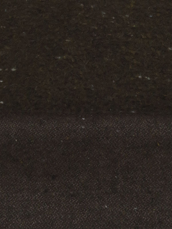 Dark Olive Brown Wool/Polyester Flecked Suiting 62W