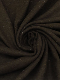 Dark Olive Brown Wool/Polyester Flecked Suiting 62W