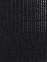 Raven Black/White Rayon/Polyester Vertical Pinstripe Design Tropical Weight Suiting 62W