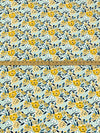 Pale Jade/Deep Lemon/White 100% Rayon Floral Print Challis 54W