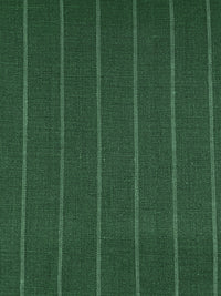 Deep Moss Green/Lamb's Ear Green 100% Linen Vertical Stripe Shirt Weight Woven 60W