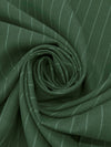 Deep Moss Green/Lamb's Ear Green 100% Linen Vertical Stripe Shirt Weight Woven 60W