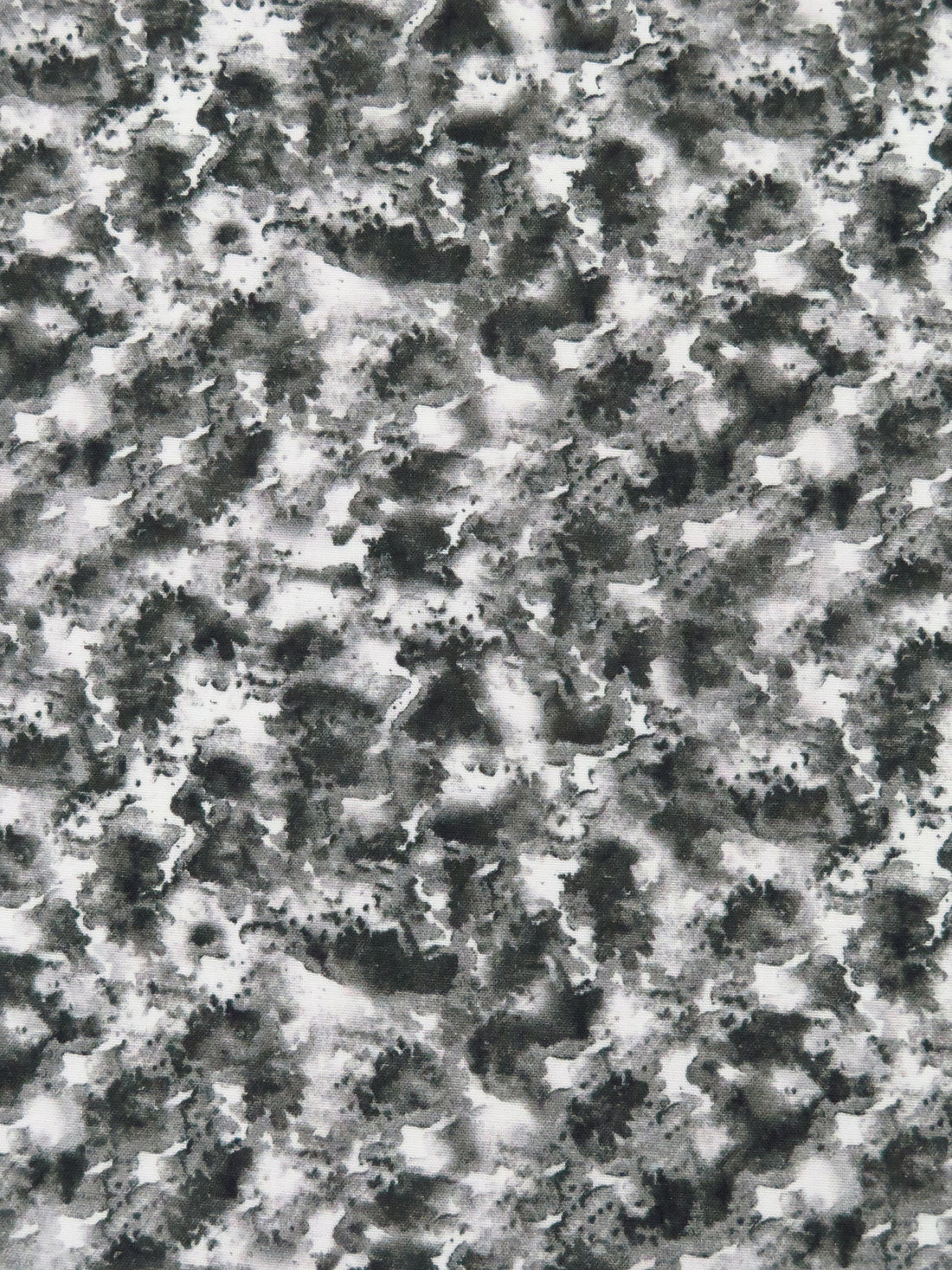 Charcoal/White/Gray 100% Recycled Viscose Abstract Print Shirt Weight Woven - Ecoliva - 58W