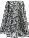 Charcoal/White/Gray 100% Recycled Viscose Abstract Print Shirt Weight Woven - Ecoliva - 58W