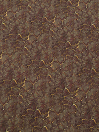 Cedar Brown/Goldenrod/Mahogany Brown/Multi 100% Recycled Viscose Marbled-Look Print Shirt Weight Woven - Ecoliva - 58W