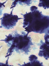 Dark Indigo/White/Bubblegum Pink/Multi Rayon/Lycra Tie-Dye Look Print Jersey Knit 54W