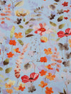 Pale Cerulean Blue/Bright Melon Orange/Iron Gray/Multi 100% Rayon Floral Print Challis 56W