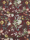 Dark Cabernet Red/Deep Forest Green/Apple Yellow/Multi 100% Rayon Floral Print Challis 58W