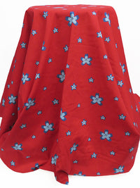 Cherry Red/Powder Blue/Azure Blue/Navy 100% Cotton Cherry Blossom Print Poplin Shirting 60W