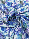 Cobalt/Amethyst/Forest Green/Multi 100% Cotton Tie-Dye Look Print Poplin Shirting 60W