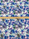 Cobalt/Amethyst/Forest Green/Multi 100% Cotton Tie-Dye Look Print Poplin Shirting 60W