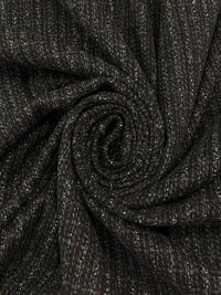 Black/Coffee/Granite/Off-White Wool/Polyester Novelty Weave Heavy Suiting 58W