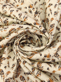 Wheat/Cinnamon Brown/Dark Cedar Brown 100% Linen Brush Stroke Print Shirt Weight Woven 60W