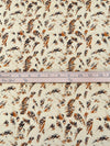 Wheat/Cinnamon Brown/Dark Cedar Brown 100% Linen Brush Stroke Print Shirt Weight Woven 60W