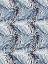 Steel Blue/White/Pale Lilac/Midnight Blue 100% Rayon Tropical Foliage Print Challis 54W