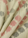 Sand Castle/Old Rose/Dark Taupe/Metallic Gold 100% Rayon Vertical Stripe Broken Chevron Dot Print Challis 54W