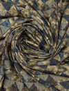 Stoney Beige/Deep Pacific Blue/Charcoal/Multi 100% Rayon Mottled Diamond Print Shirt Weight Woven - Ecoliva - 56W