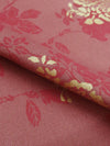 Mauve Rose/Gold/English Red 100% Rayon Floral Foil Print Challis 50W