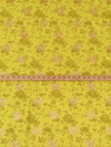 Citrine/Gold/Dijon 100% Rayon Floral Foil Print Challis 52W