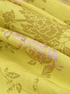 Citrine/Gold/Dijon 100% Rayon Floral Foil Print Challis 52W