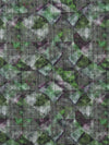 Kelly Green/Deep Grape Purple/Smokey Gray/Multi 100% Rayon Abstract Print Shirting- Ecoliva - 54W