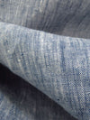 Navy Blue/White 100% Linen Cross-Dyed Shirt Weight Woven 56W