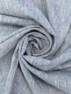 Navy Blue/White 100% Linen Cross-Dyed Shirt Weight Woven 56W