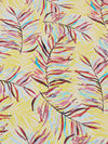 Sunflower Yellow/Barn Red/Sky Blue/Multi 100% Rayon Overlapping Watercolor Foliage Print Challis 56W