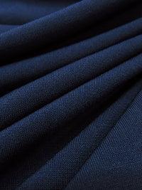 Deep Navy Polyester/Lycra ITY Knit - Made In Korea - 58W