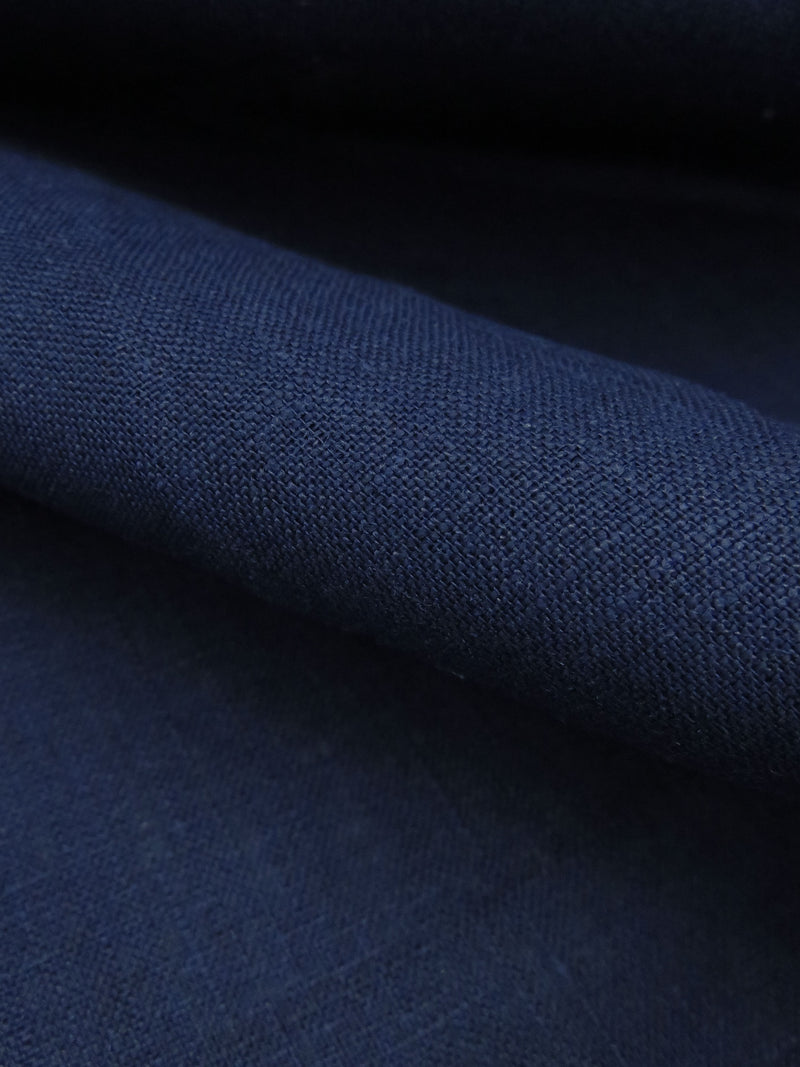 Space Blue 100% Linen Shirt Weight Woven 55W