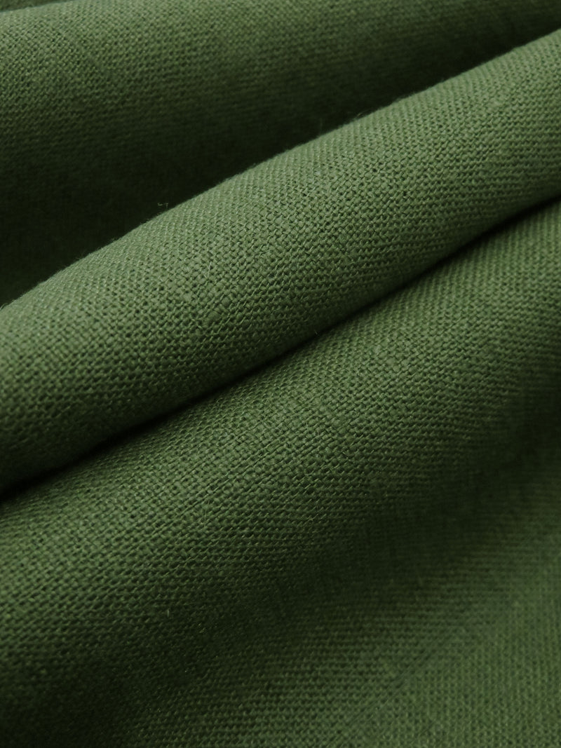 Deep Forest Green 100% Linen Shirt Weight Woven 55W