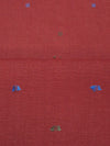 Vivid Auburn Red/Dark Cornflower/Olive 100% Linen Mini Square Weave Shirt Weight Woven 57W