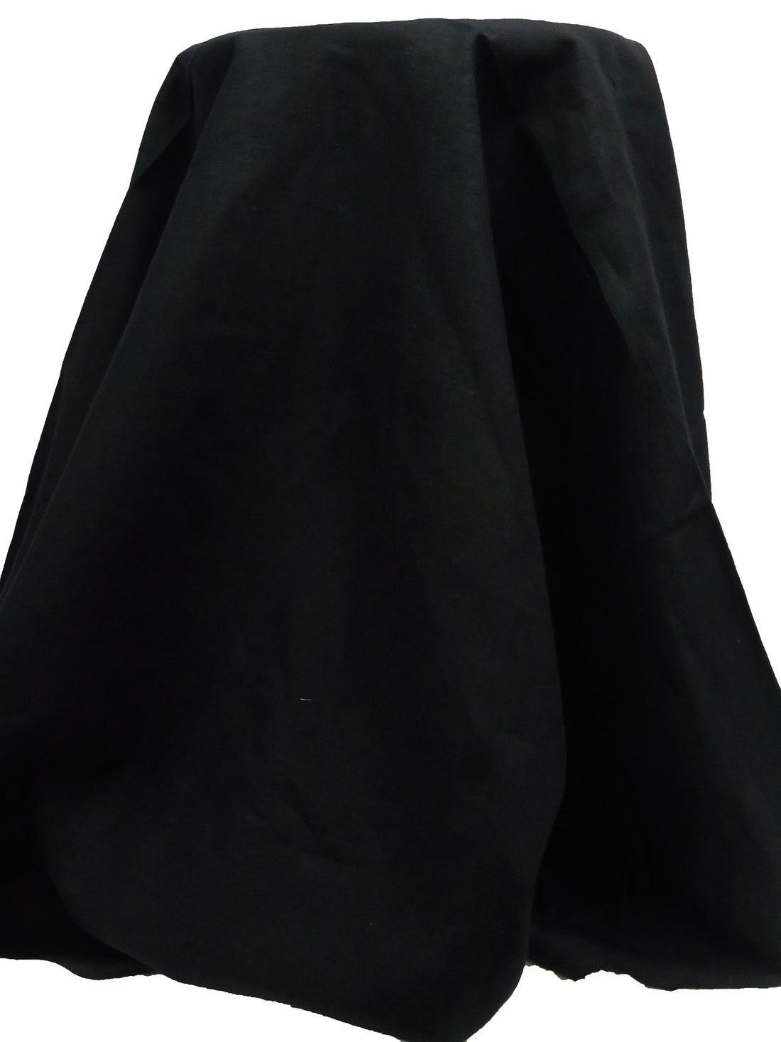 Black 100% Linen Mid-Weight Woven 58W