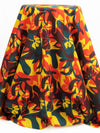Scarlet/Dark Jungle Green/Marigold/Burnt Plum 100% Cotton Overlapping Tropical Print Poplin Shirting 58W
