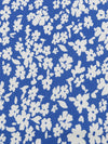 Celtic Blue/White 100% Rayon Floral Print Challis 58W