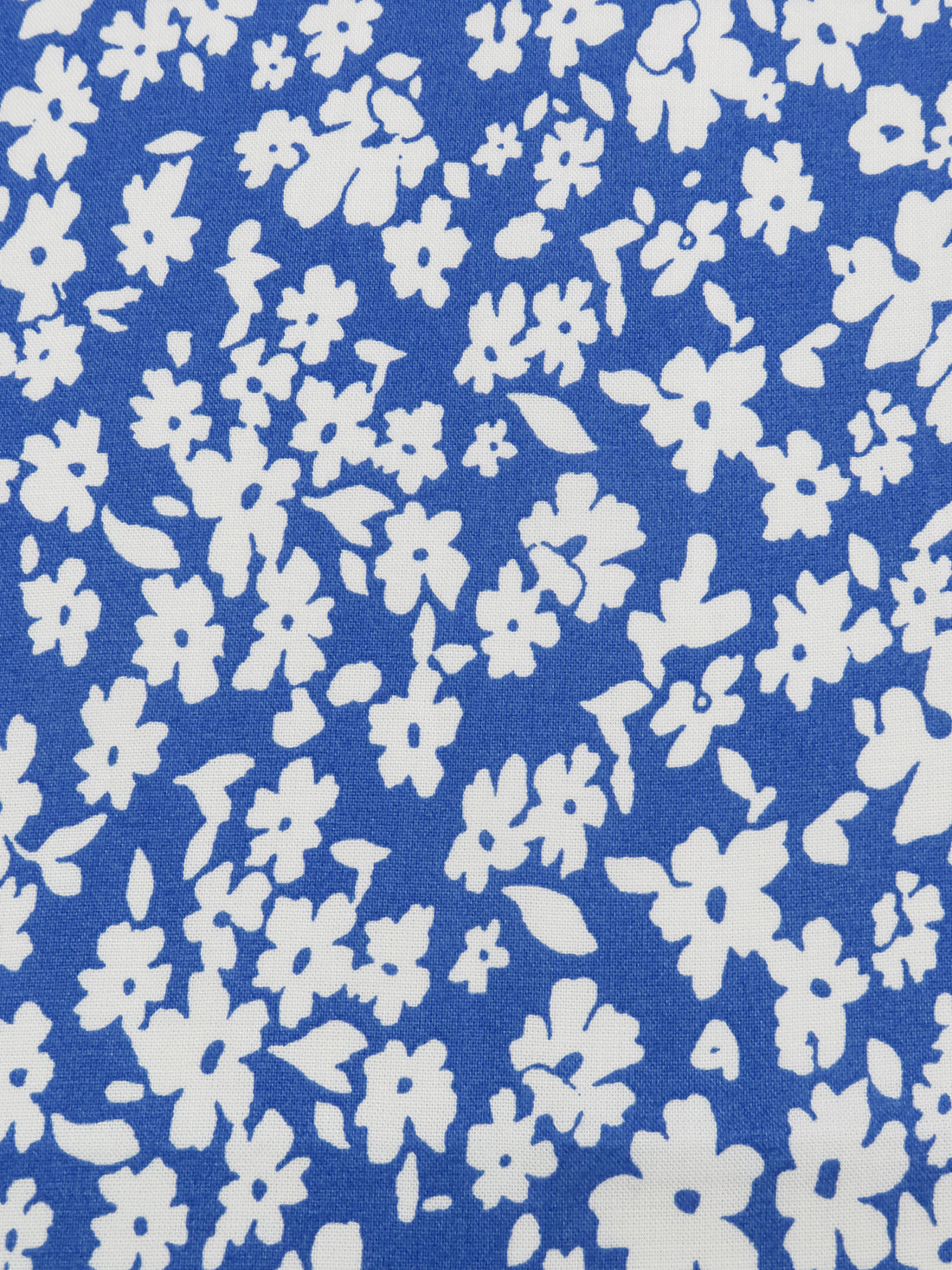 Celtic Blue/White 100% Rayon Floral Print Challis 58W