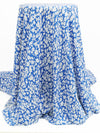 Celtic Blue/White 100% Rayon Floral Print Challis 58W
