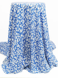 Celtic Blue/White 100% Rayon Floral Print Challis 58W