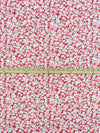 Deep Carmine/Terracotta Peach/White/Black 100% Rayon Floral Print Challis 54W
